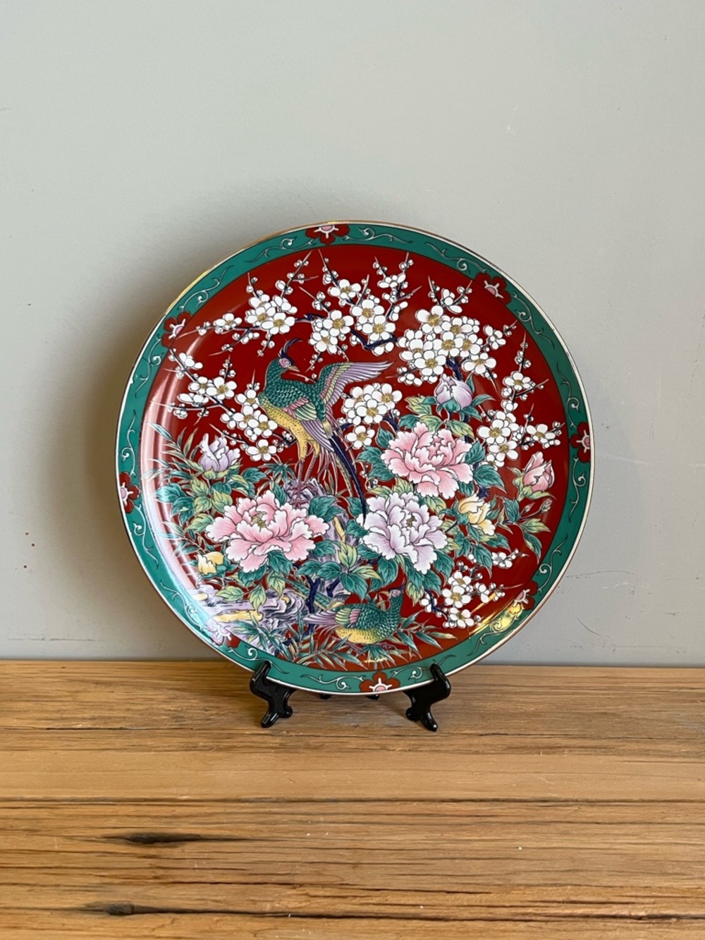 Stunning Oriental Pheasant and Floral Decorative Collectable plate